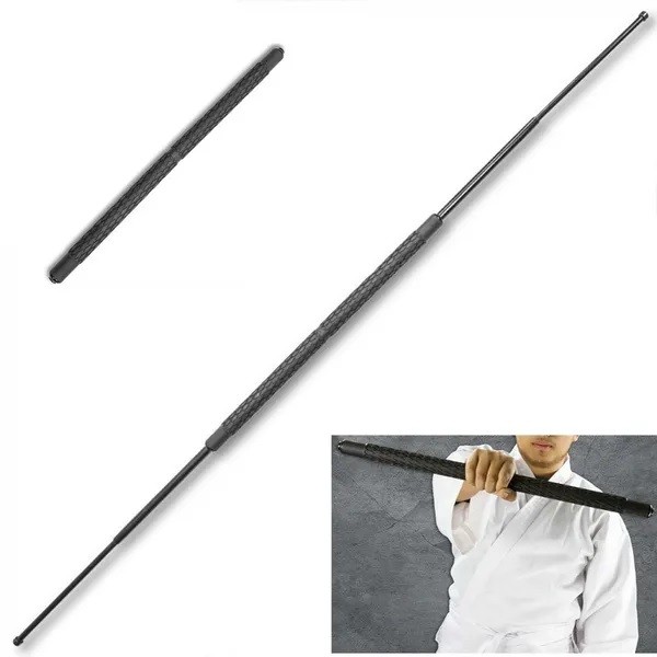 Heavy-Duty Collapsible Bo Staff – Double-Sided Expandable Baton for Self-Defense & Martial Arts