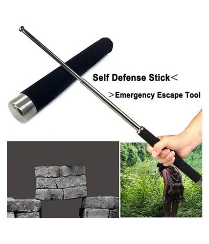 Heavy-Duty Self-Defense Tactical Rod – Extendable Steel Baton