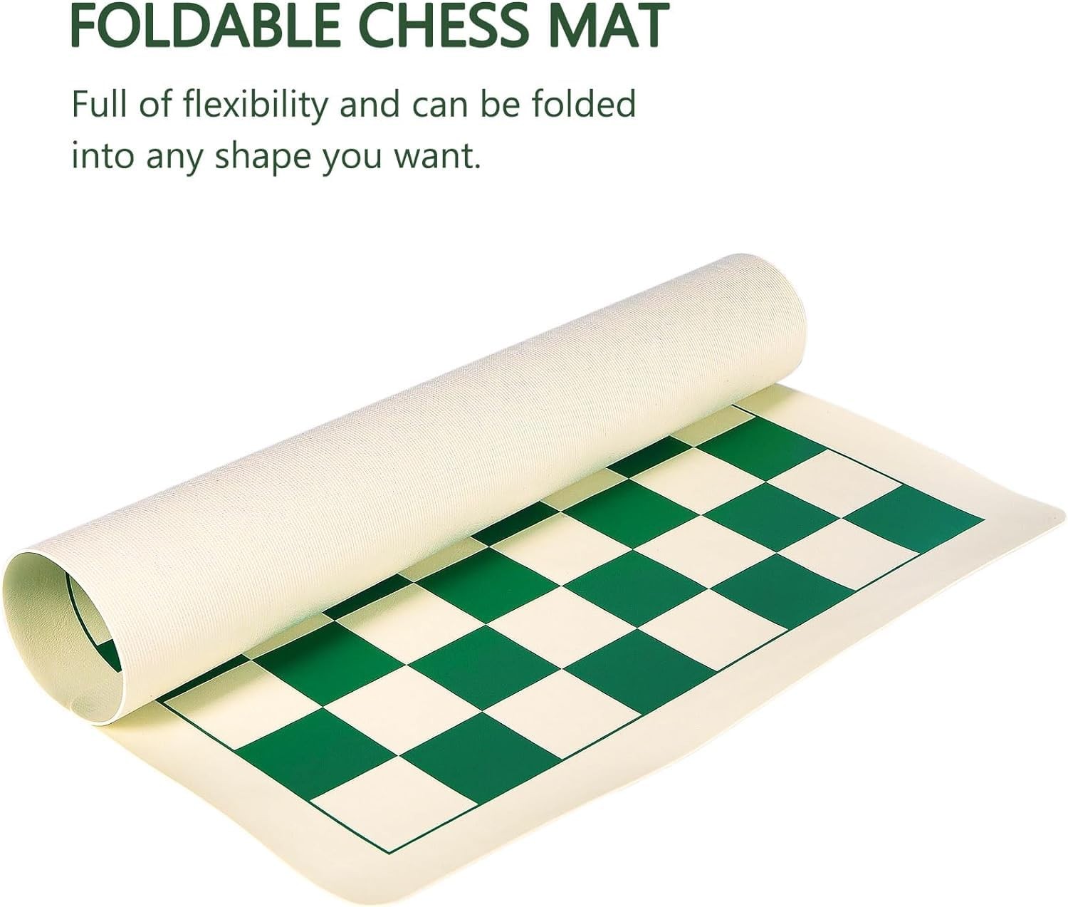 19x19 Foldable Vinyl Chess Mat | Professional Chess Set for Beginners & Pros!