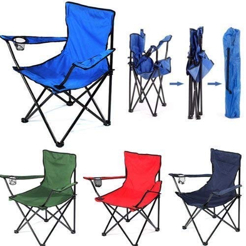 Portable Multicolor Folding Chair – Perfect for Camping, Beach, Fishing, and Travel (1 Pc)