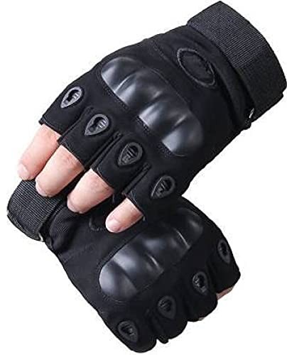 Tactical Fingerless Gloves For Motorbike Motorcycle Cycling Climbing Hiking Hunting Gloves, Green